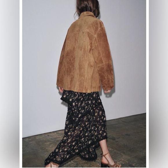Zara ZW COLLECTION LIMITED EDITION SUEDE LEATHER JACKET - Picture 2 of 6